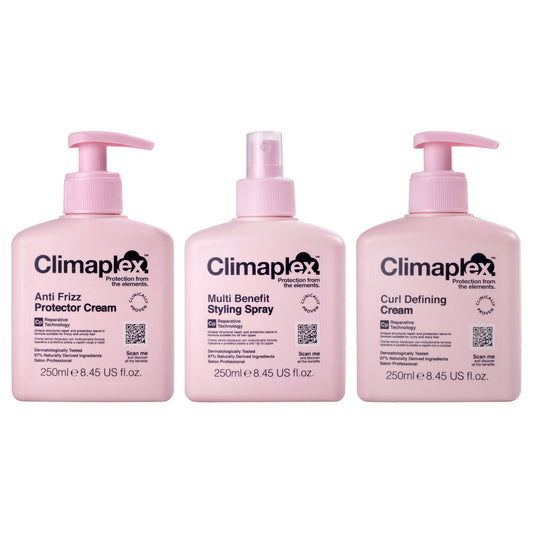 Anti Frizz Protector Cream, Multi Benefit Styling Spray and Curl Defining Cream Kit 3 Pc Kit 8.45 oz Cream