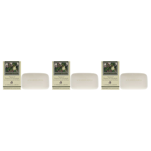 Perfumed Soap - Honeysuckle - Pack of 3 by LErbolario for Unisex - 3.5 oz Soap