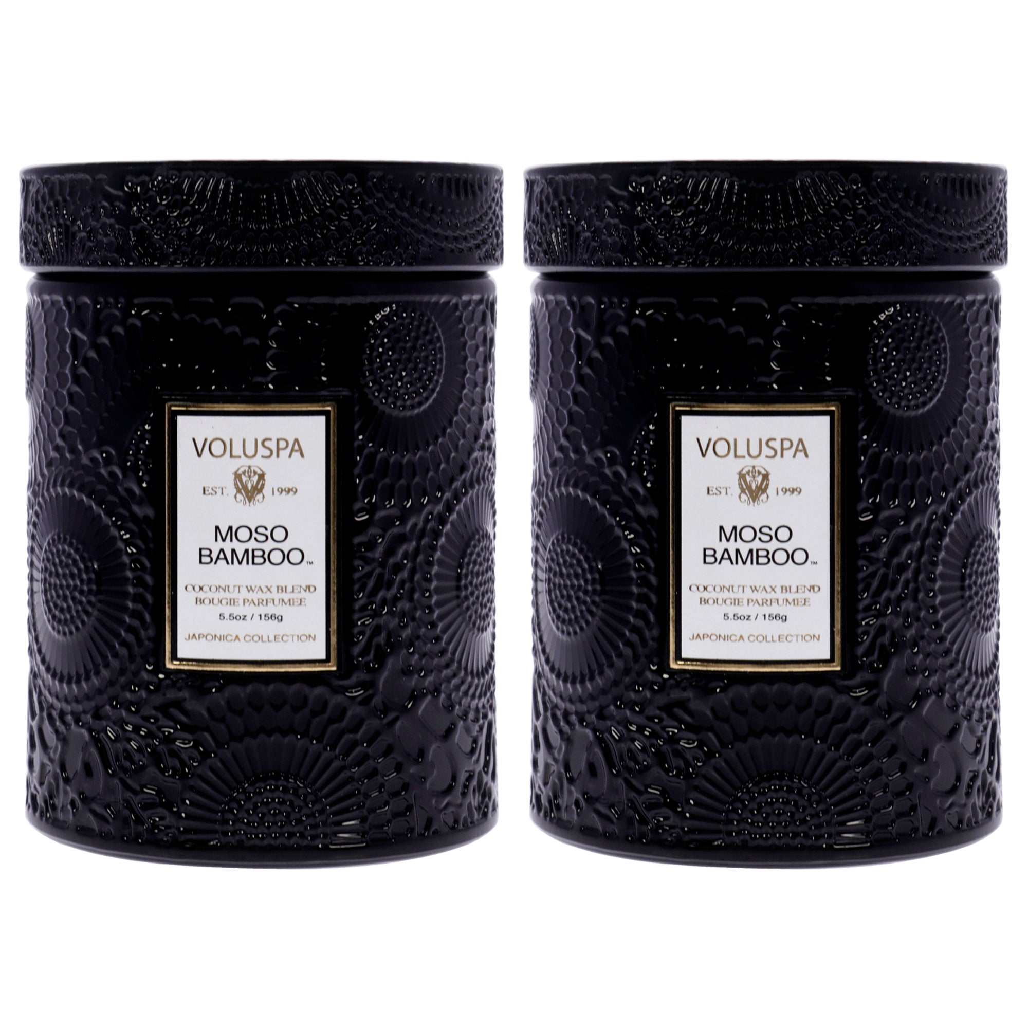 Japonica Collection Small - Moso Bamboo - Pack of 2 by Voluspa for Unisex - 5.5 oz Candle
