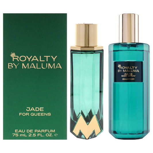 Jade Kit by Royalty By Maluma for Women - 2 Pc Kit 2.5oz EDP Spray, 8oz Body Spray