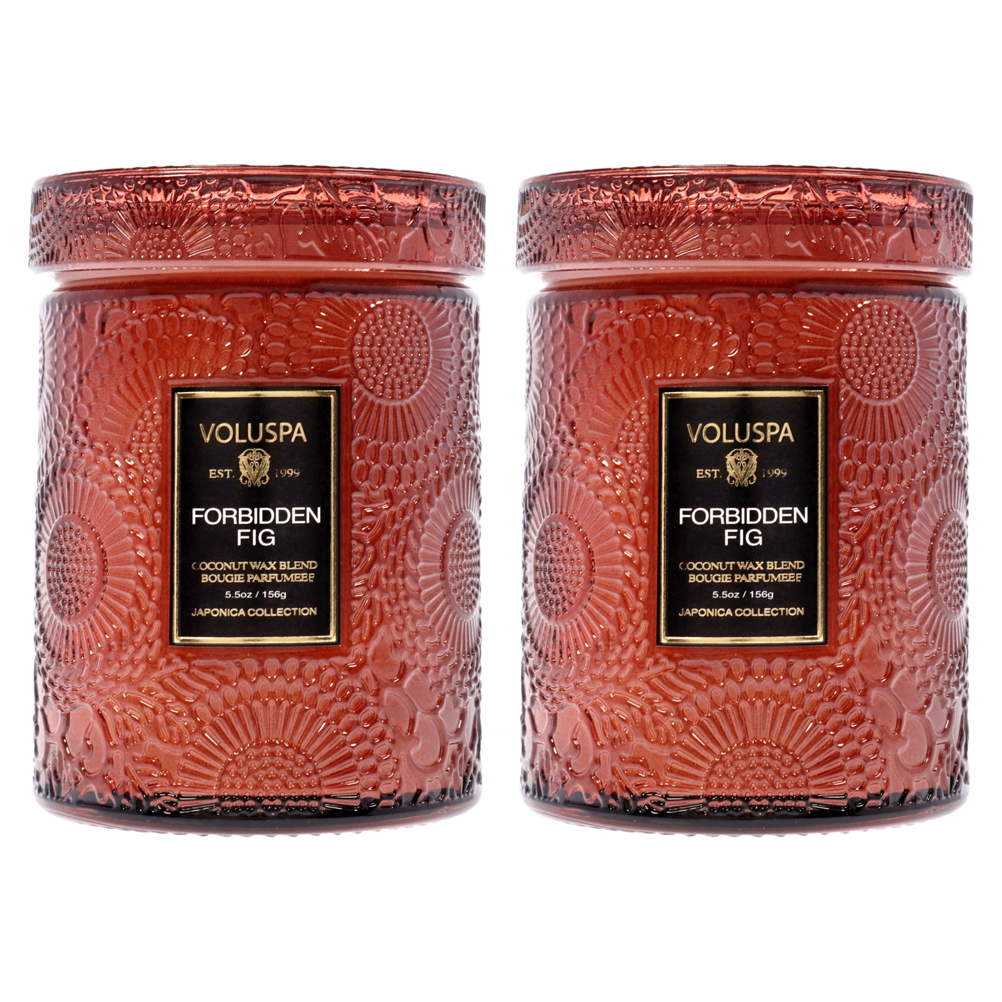 Japonica Collection Small - Forbidden Fig Kit by Voluspa for Unisex - 2 x 5.5 oz Candle