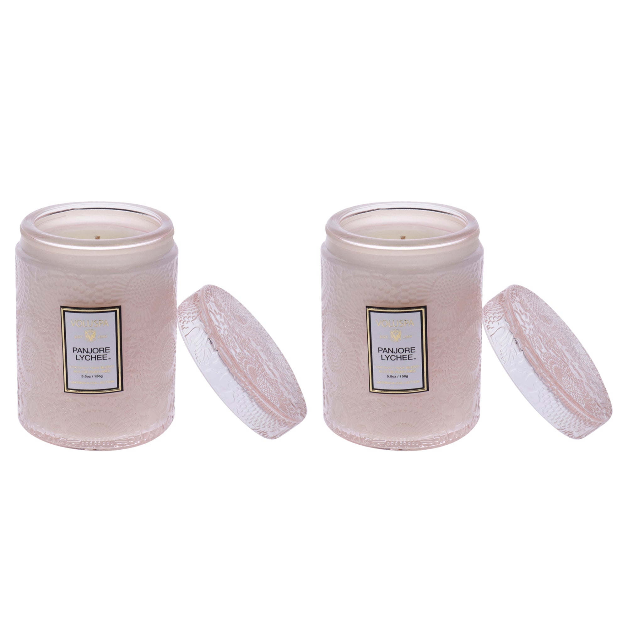 Japonica Collection Small - Ponjare Lychee Kit by Voluspa for Unisex - 2 x 5.5 oz Candle