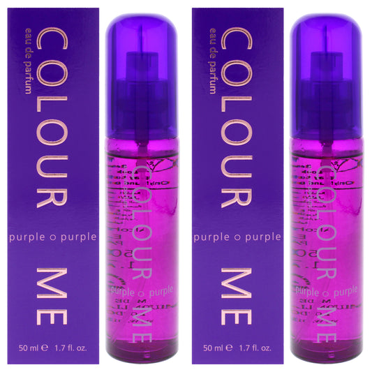 Colour Me Purple by Milton Lloyd for Women - 1.7 oz EDP Spray - Pack of 2