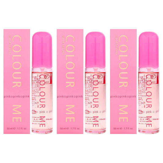 Colour Me Pink by Milton Lloyd for Women - 1.7 oz EDP Spray - Pack of 3