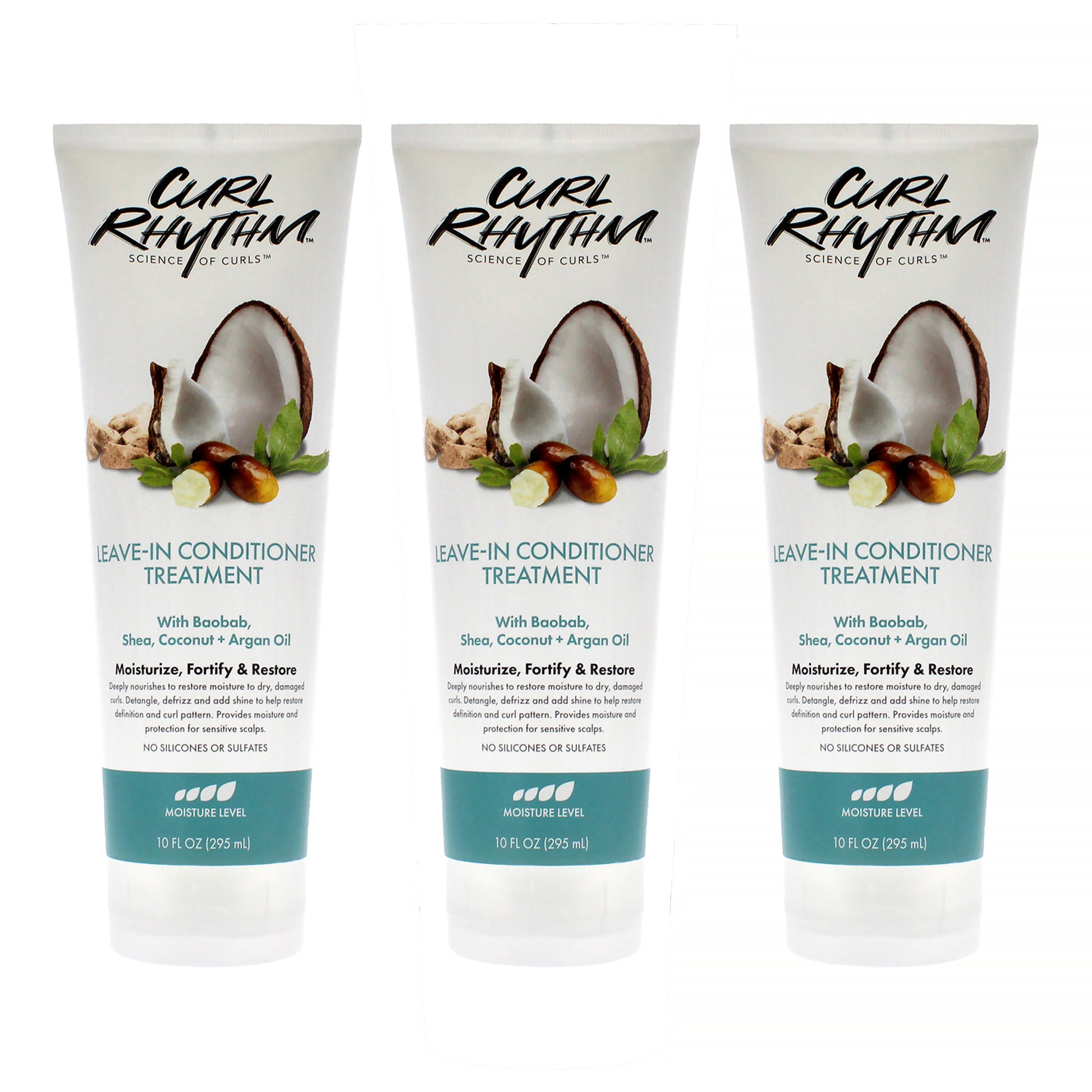 Leave-in Conditioner Treatment by Curl Rhythm for Women - 10 oz Treatment - Pack of 3