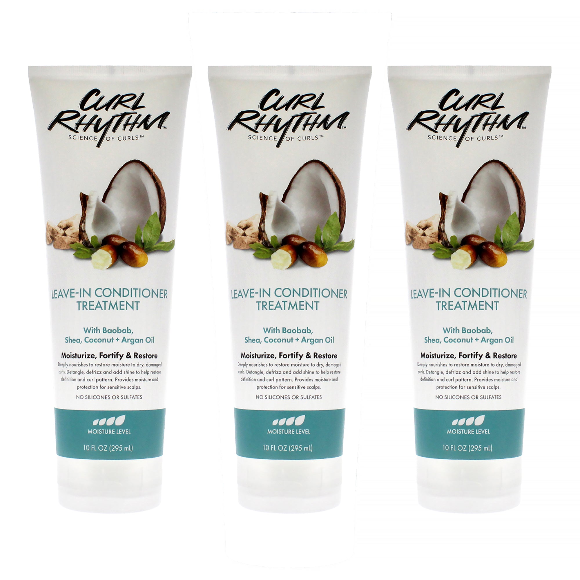 Leave-in Conditioner Treatment by Curl Rhythm for Women - 10 oz Treatment - Pack of 3