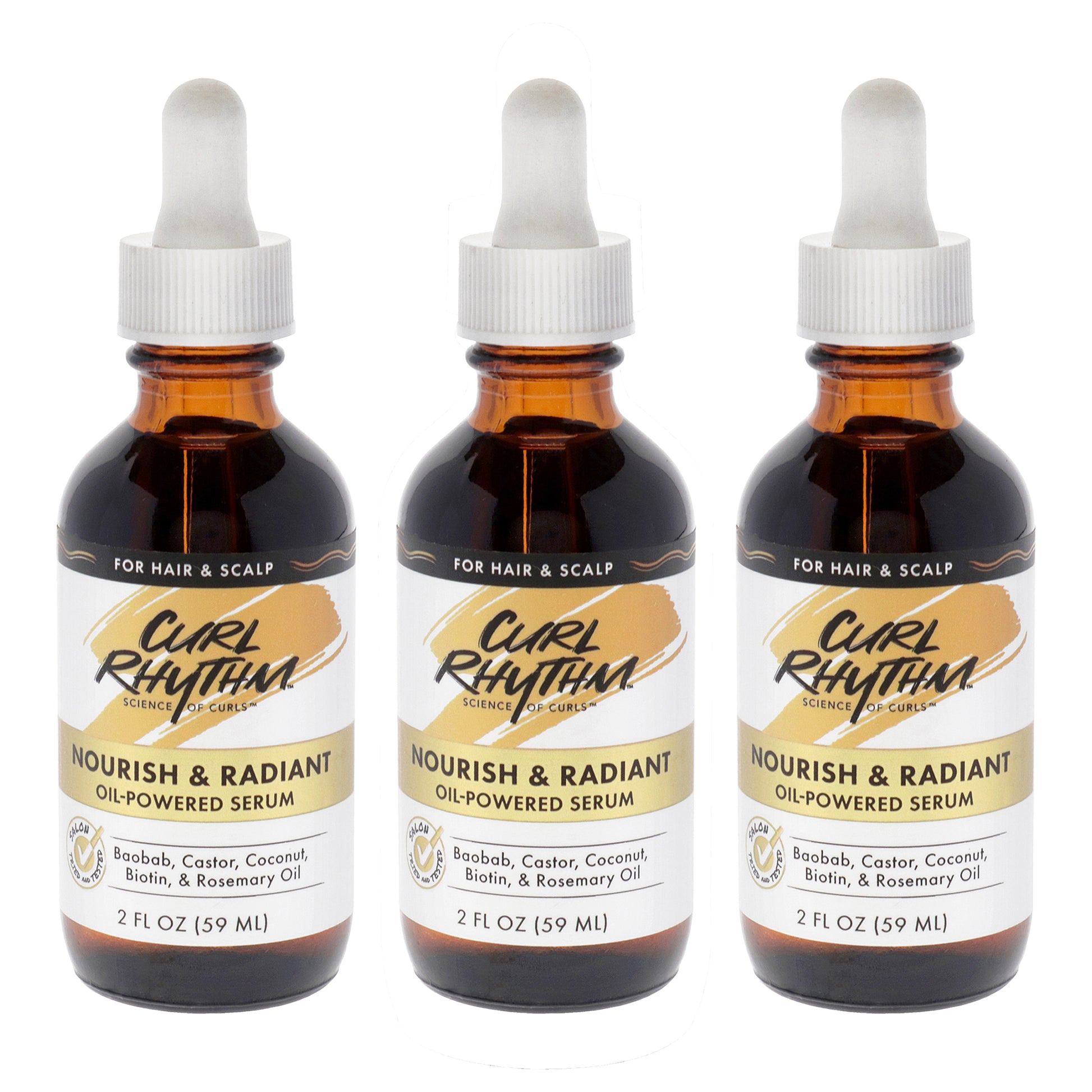 Curl Oil by Curl Rhythm for Women - 2 oz Oil - Pack of 3