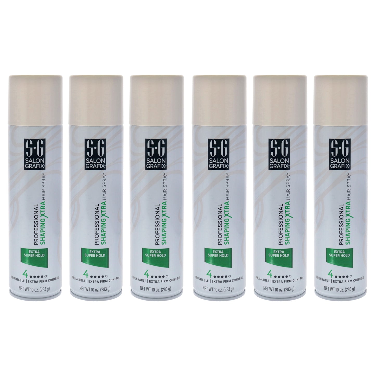 Shaping Hair Spray - Extra Super Hold by Salon Grafix for Unisex - 10 oz Hair Spray - Pack of 6