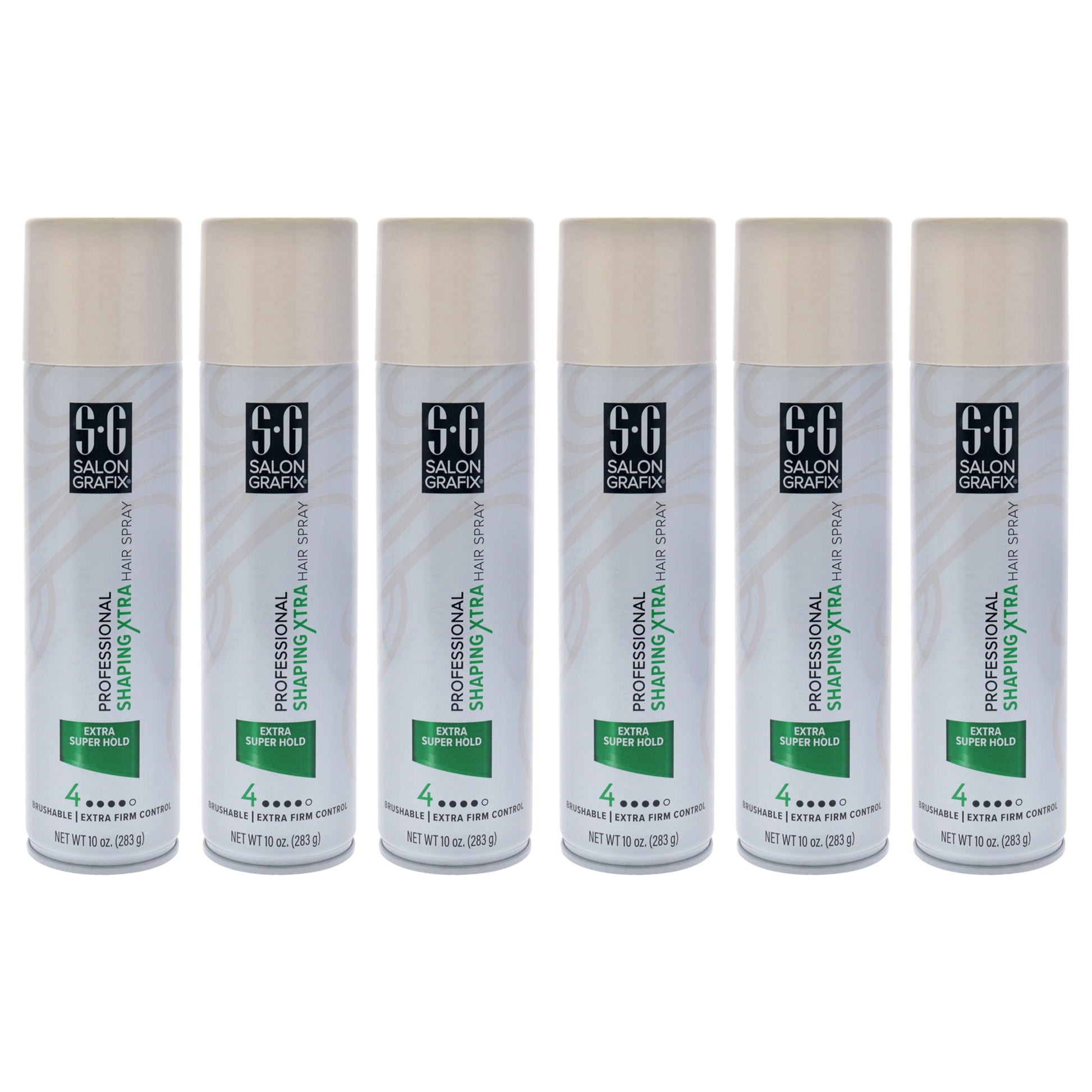 Shaping Hair Spray - Extra Super Hold by Salon Grafix for Unisex - 10 oz Hair Spray - Pack of 6