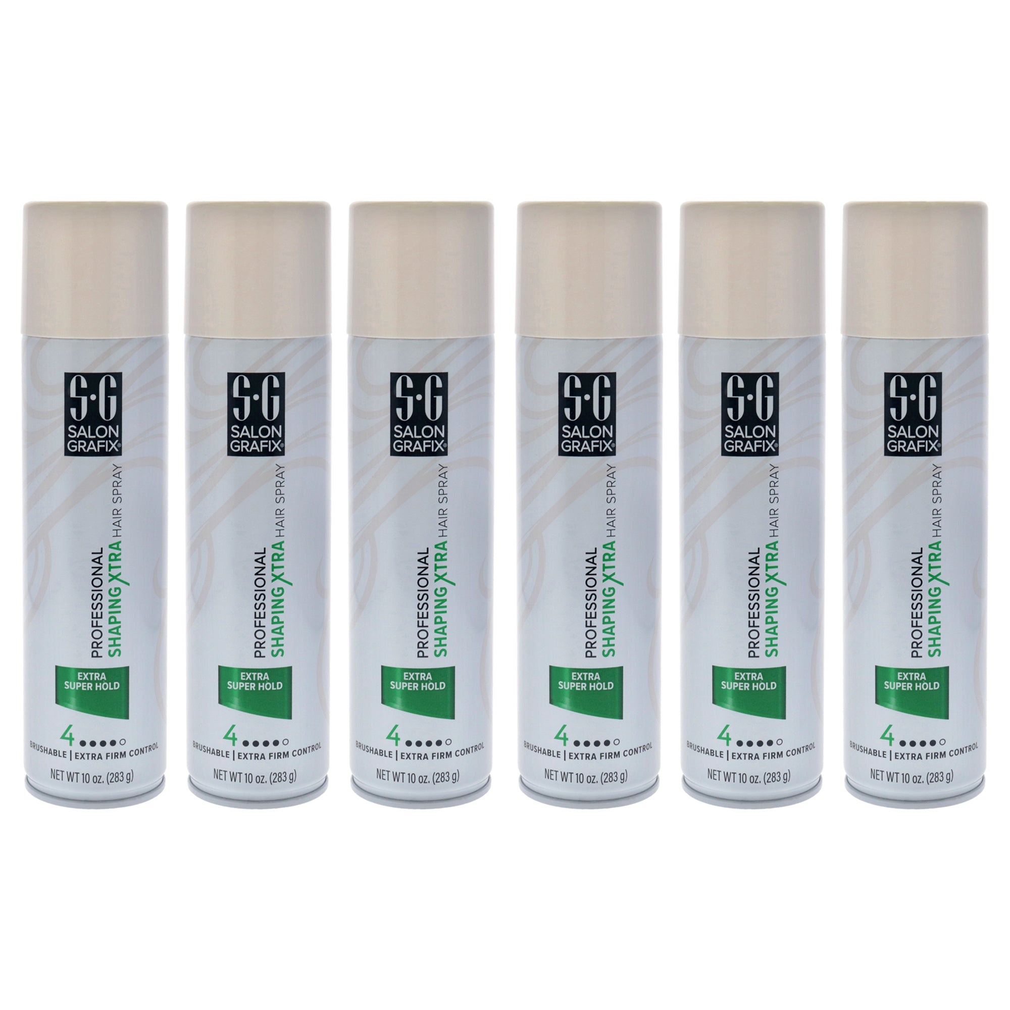Shaping Hair Spray - Extra Super Hold by Salon Grafix for Unisex - 10 oz Hair Spray - Pack of 6