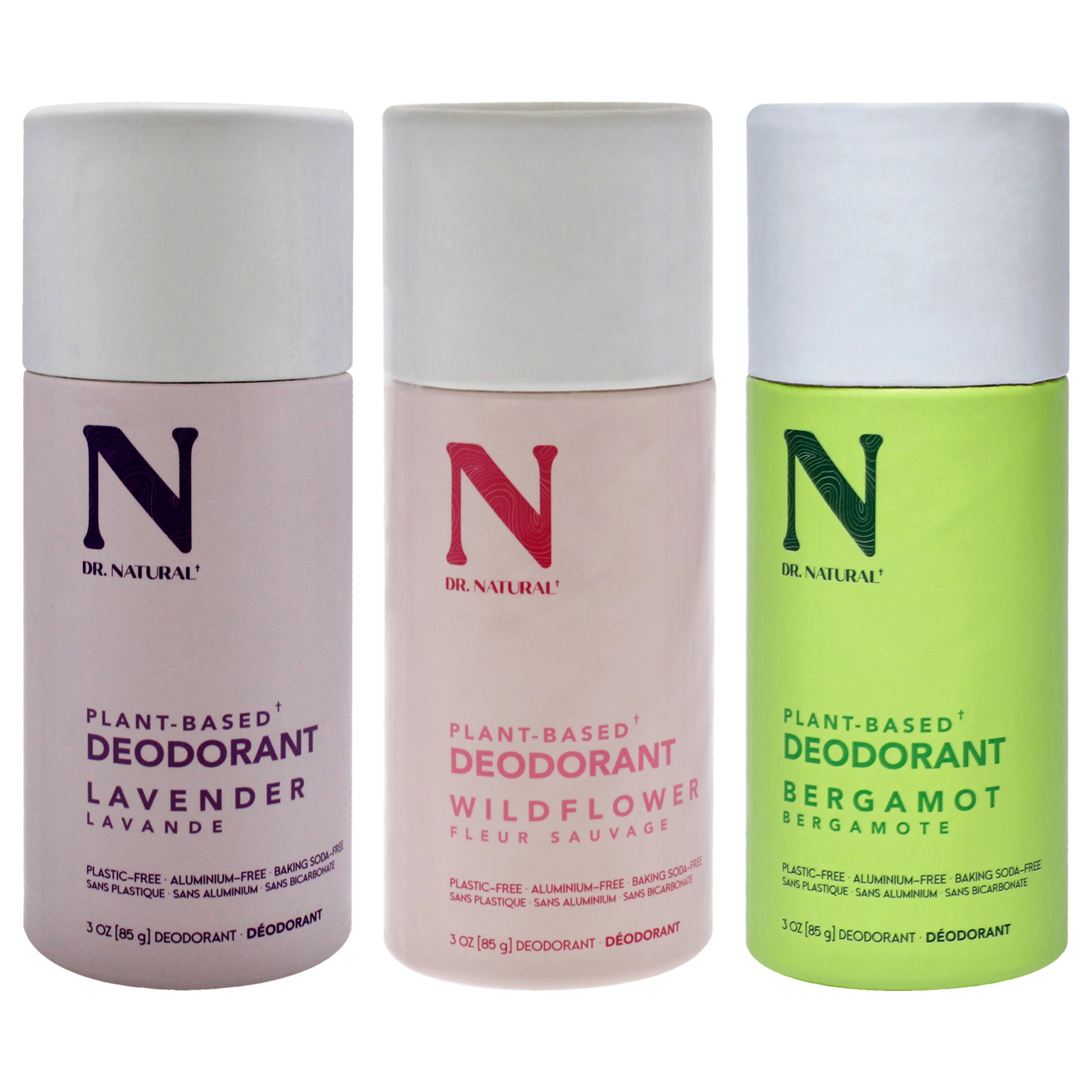 DeodorantSampler0 by Dr. Natural for Unisex - 3 Pc 3oz Deodorants Stick - Lavender, 3oz Deodorants Stick - Wildflower, 3oz Deodorants Stick - Bergamot
