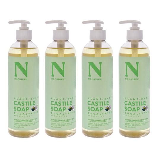 Castile Liquid Soap - Eucalyptus by Dr. Natural for Unisex - 16 oz Soap - Pack of 4