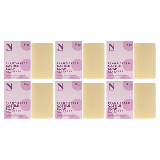 Castile Bar Soap - Lavender by Dr. Natural for Unisex - 5 oz Soap - Pack of 6