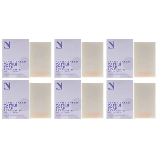 Castile Bar Soap - Peppermint by Dr. Natural for Unisex - 5 oz Soap - Pack of 6