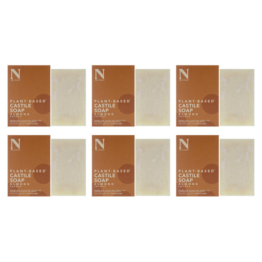 Castile Bar Soap - Almond by Dr. Natural for Unisex - 5 oz Soap - Pack of 6