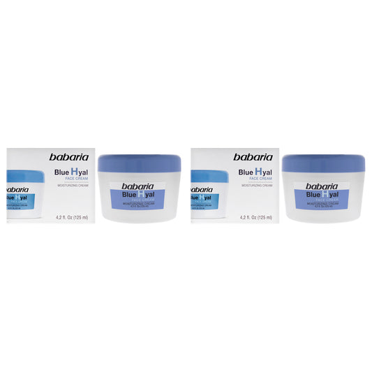 Blue Hyal Face Cream by Babaria for Unisex - 4.2 oz Cream - Pack of 2