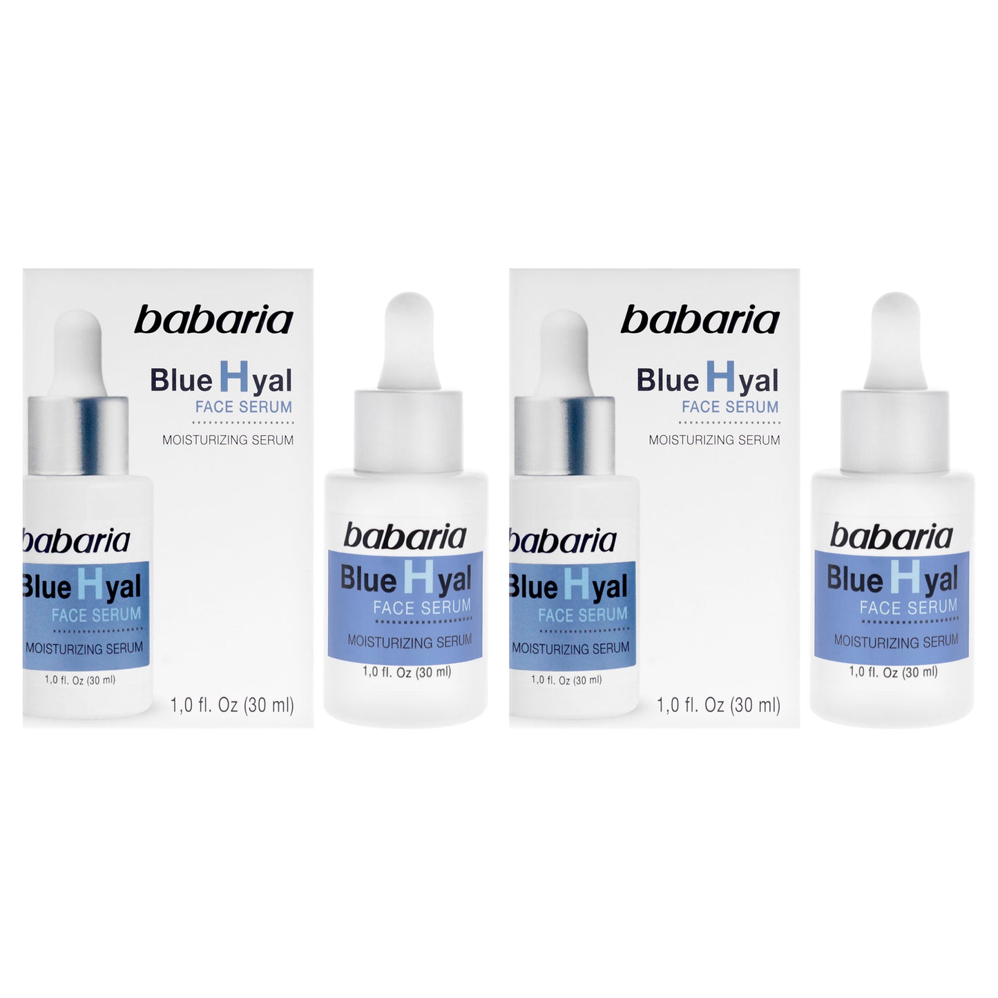 Blue Hyal Face Serum by Babaria for Unisex - 1 oz Serum - Pack of 2