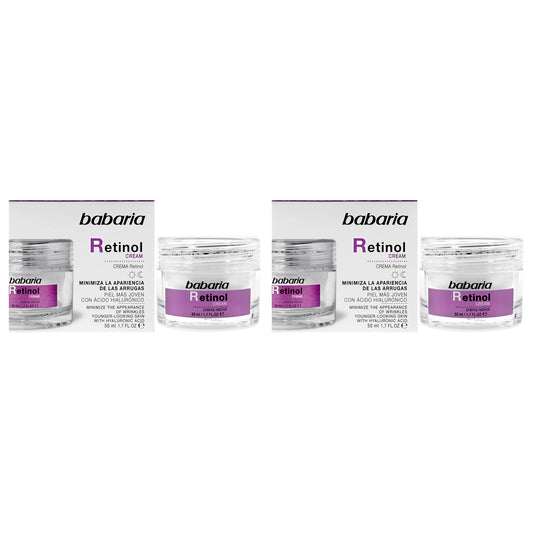 Retinol Face Rejuvenator Cream by Babaria for Women - 1.7 oz Cream - Pack of 2