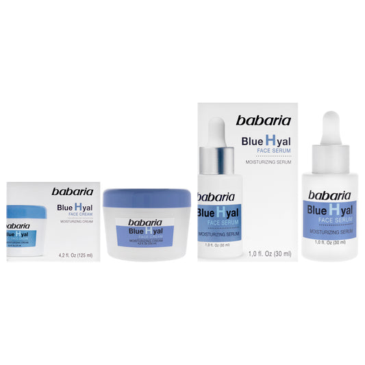 Blue Hyal Kit by Babaria for Unisex - 2 Pc Kit 4.2oz Face Cream, 1oz Face Serum