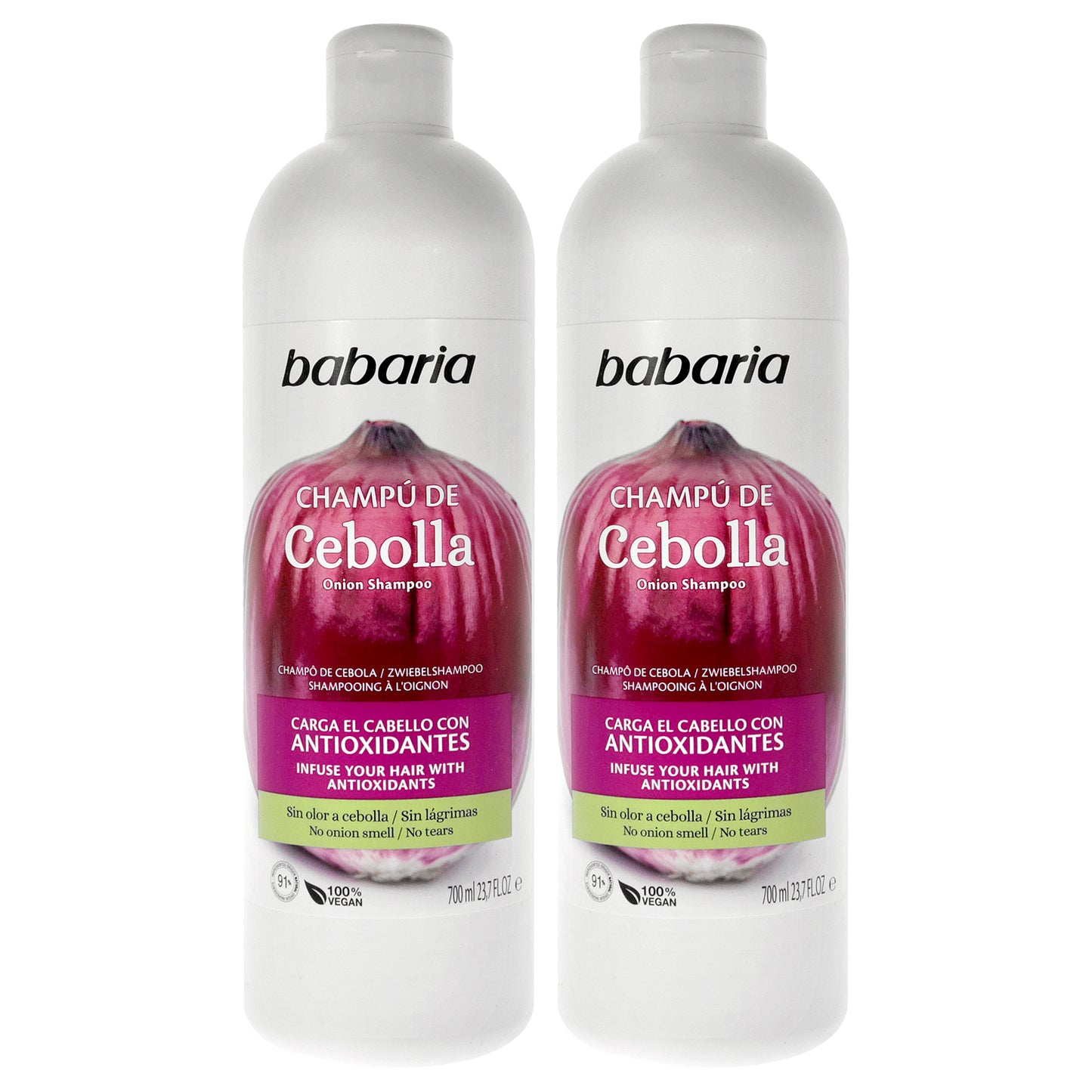 Onion Shampoo by Babaria for Unisex - 23.7 oz Shampoo - Pack of 2