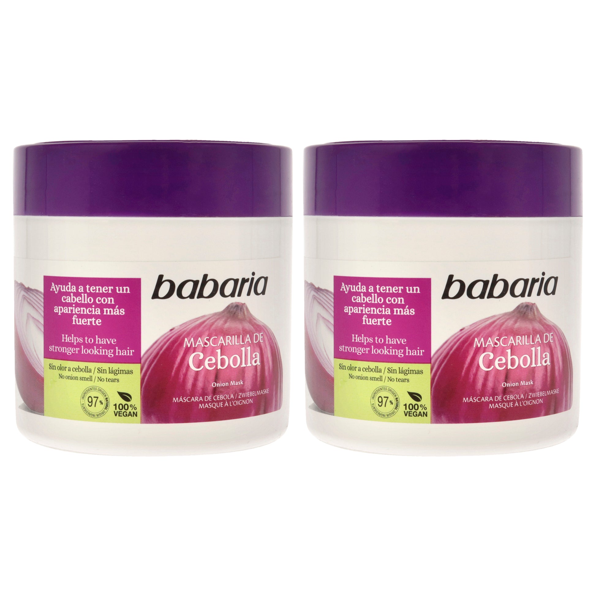 Onion Hair Mask by Babaria for Unisex - 13.5 oz Masque - Pack of 2