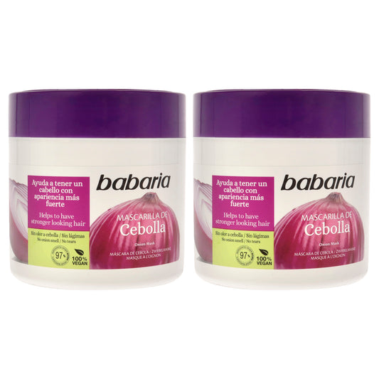 Onion Hair Mask by Babaria for Unisex - 13.5 oz Masque - Pack of 2
