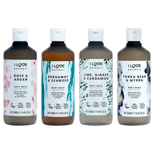 Naturals Body Wash Collection Kit 4 Pc Kit 16.9oz Naturals Body Wash - Bergamot and Seaweed