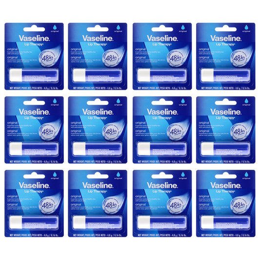 Lip Therapy Original Petroleum Jelly - Pack of 12 0.16 oz Lip Balm