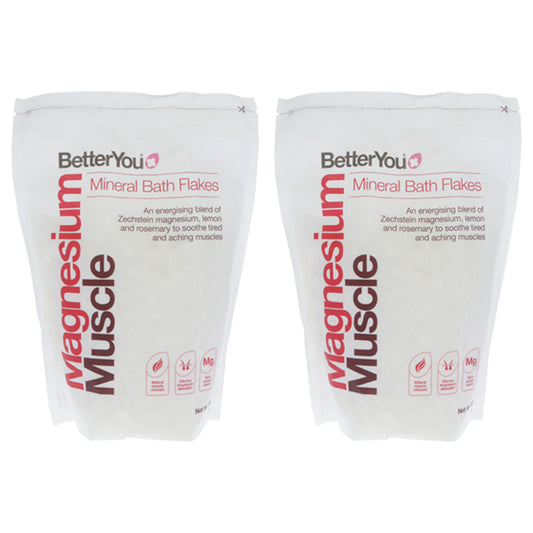 Magnesium Muscle by BetterYou for Unisex - 35.2 oz Bath Salt - Pack of 2