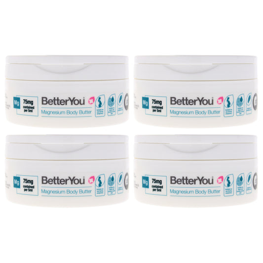 Magnesium Body Butter by BetterYou of Unisex - 6.76 oz Body Butter - Pack of 4