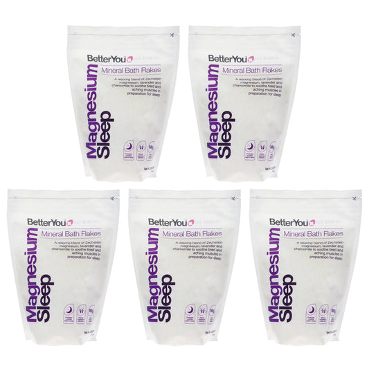 Magnesium Sleep by BetterYou for Unisex - 35.2 oz Bath Salt - Pack of 5