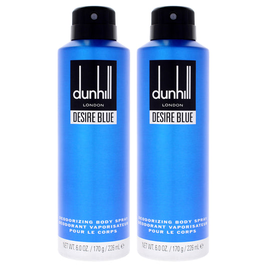 Desire Blue London by Alfred Dunhill for Men - 6.6 oz Body Spray - Pack of 2