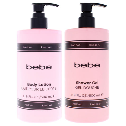 Bebe Kit by Bebe for Women - 2 Pc Kit 16.9oz Shower Gel, 16.9oz Body Lotion