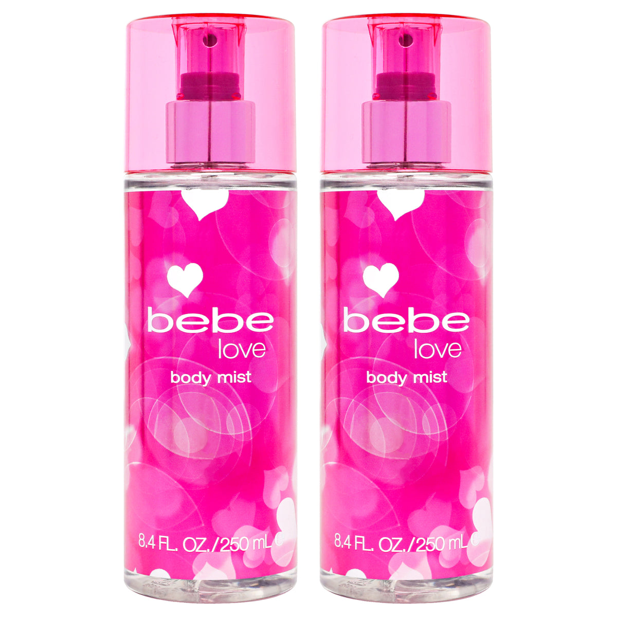 Bebe Love by Bebe for Women - 8.4 oz Body Mist - Pack of 2