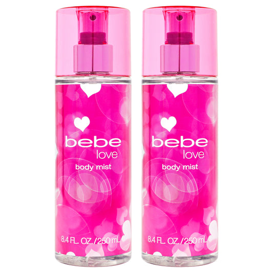 Bebe Love by Bebe for Women - 8.4 oz Body Mist - Pack of 2