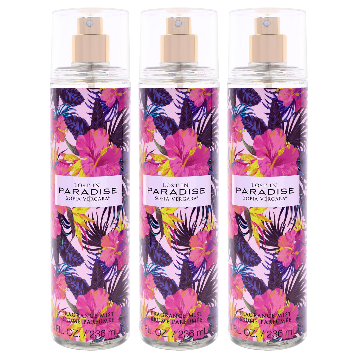 Lost in Paradise by Sofia Vergara for Women - 8 oz Fragrance Mist - Pack of 3