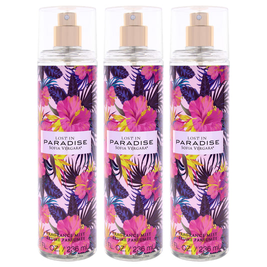Lost in Paradise by Sofia Vergara for Women - 8 oz Fragrance Mist - Pack of 3