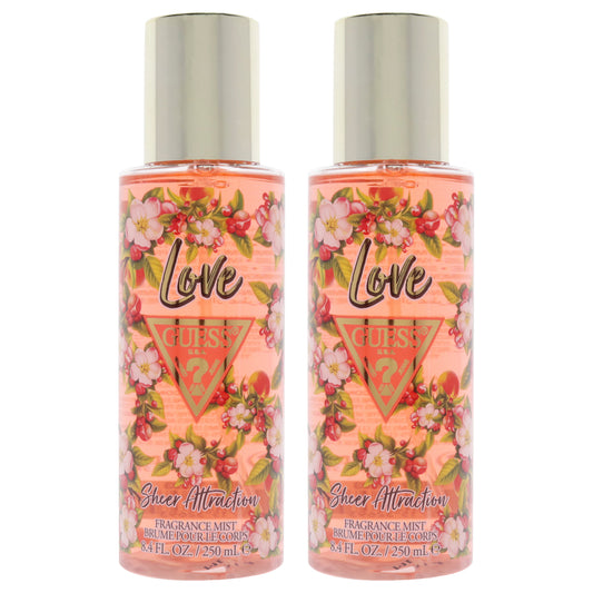 Guess Love Sheer Attraction - Pack of 2 8.4 oz Fragrance Mist