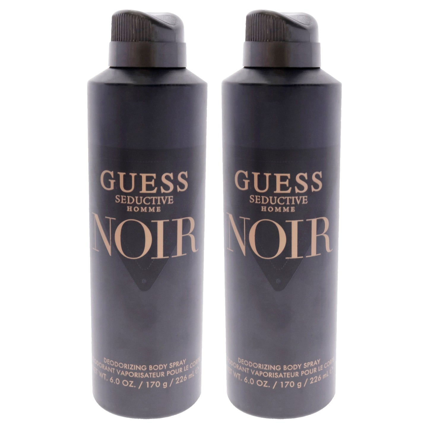 Guess Seductive Homme Noir - Pack of 2 6 oz Body Spray