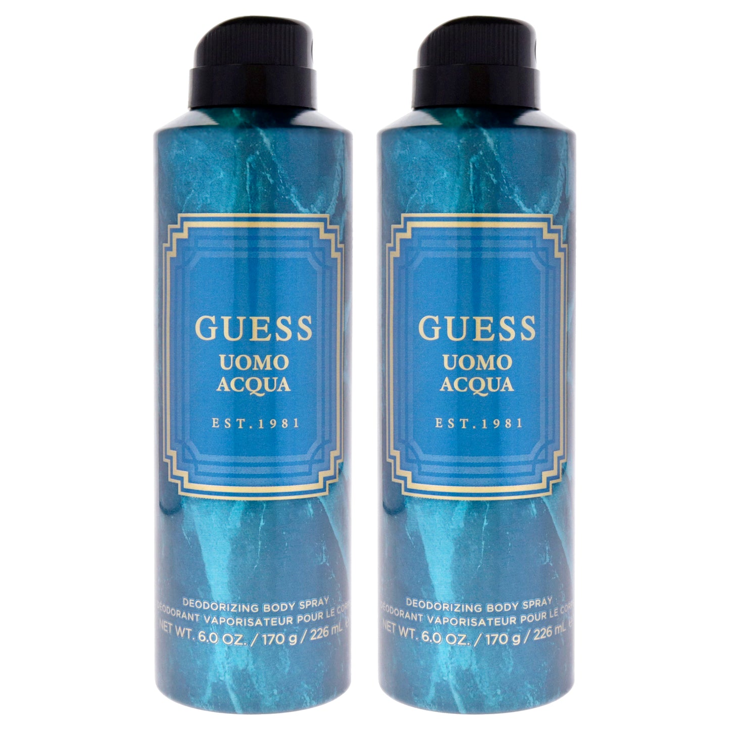 Guess Uomo Acqua - Pack of 2 6 oz Body Spray