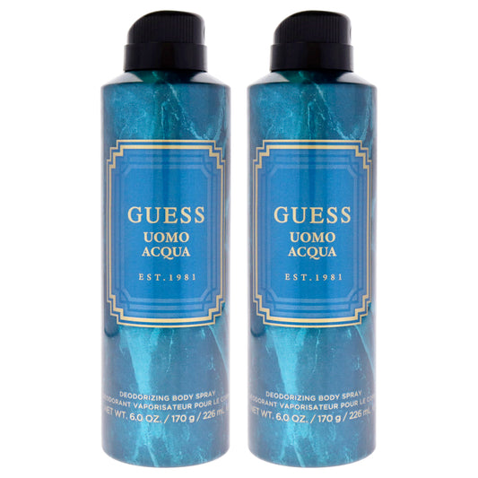 Guess Uomo Acqua - Pack of 2 6 oz Body Spray