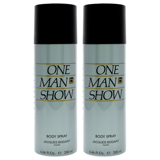 One Man Show by Jacques Bogart for Men - 6.6 oz Body Spray - Pack of 2