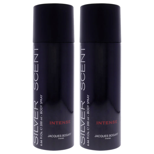 Silver Scent Intense by Jacques Bogart for Men - 6.66 oz Body Spray - Pack of 2