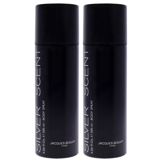 Silver Scent by Jacques Bogart for Men - 6.66 oz Body Spray - Pack of 2