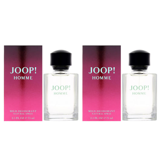 Joop by Joop for Men - 2.5 oz Mild Deodorant Spray - Pack of 2