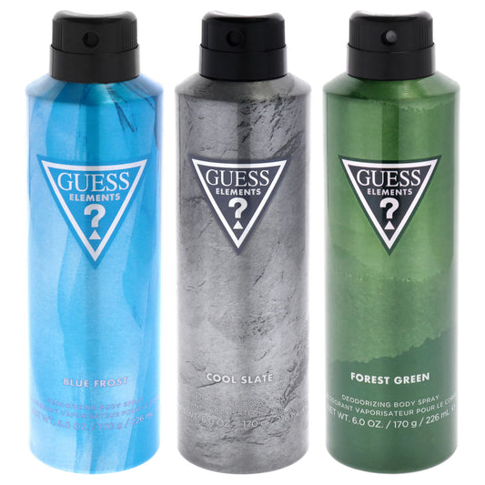 Guess Elements Kit 3 Pc Kit 6oz Body Spray - Blue Forest