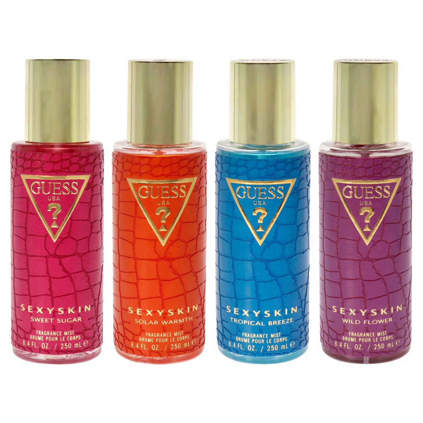 Guess Sexy Skin Kit 4 Pc Kit 8.4oz Fragrance Mist - Solar Warmth