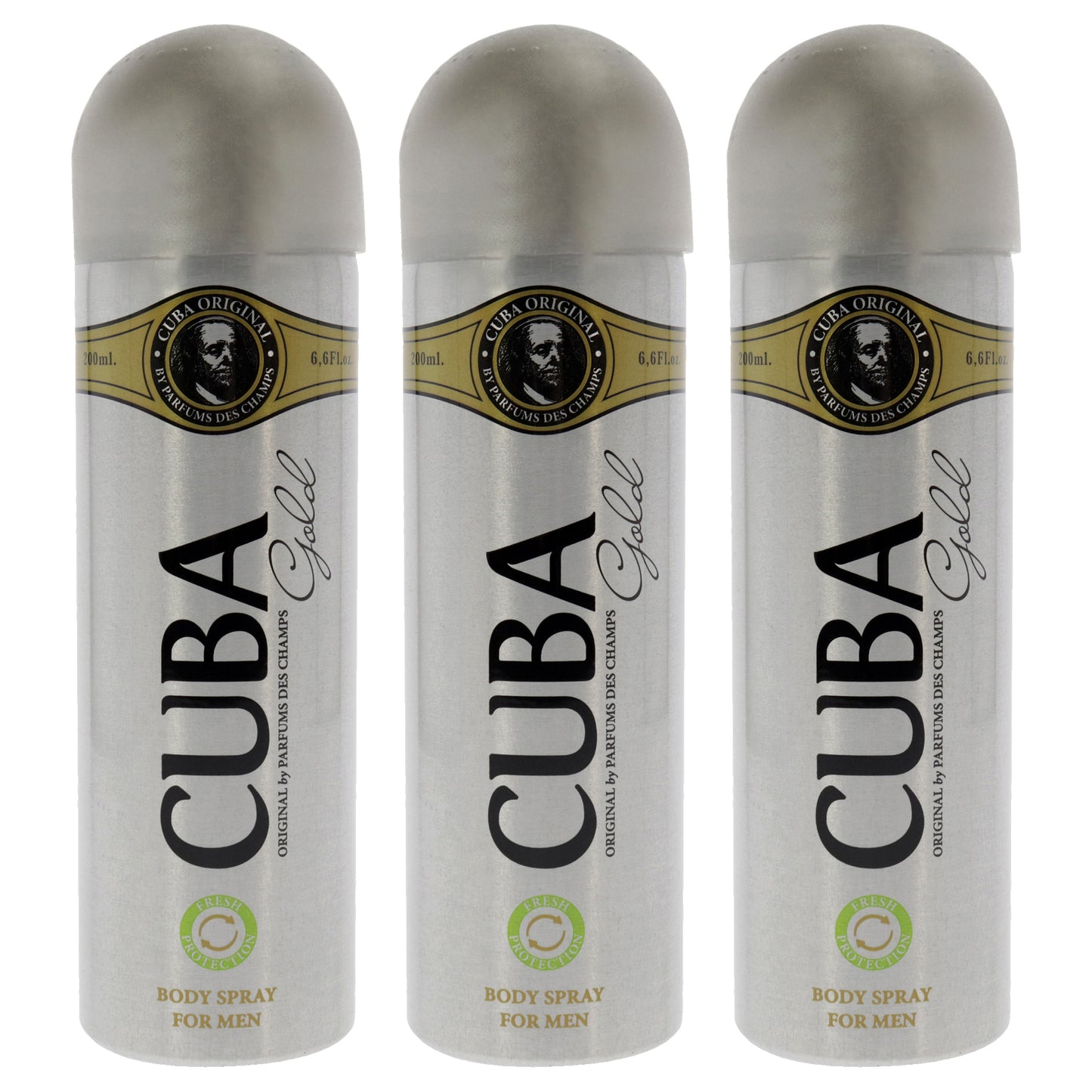 Cuba Gold - Pack of 3 6.6 oz Body Spray