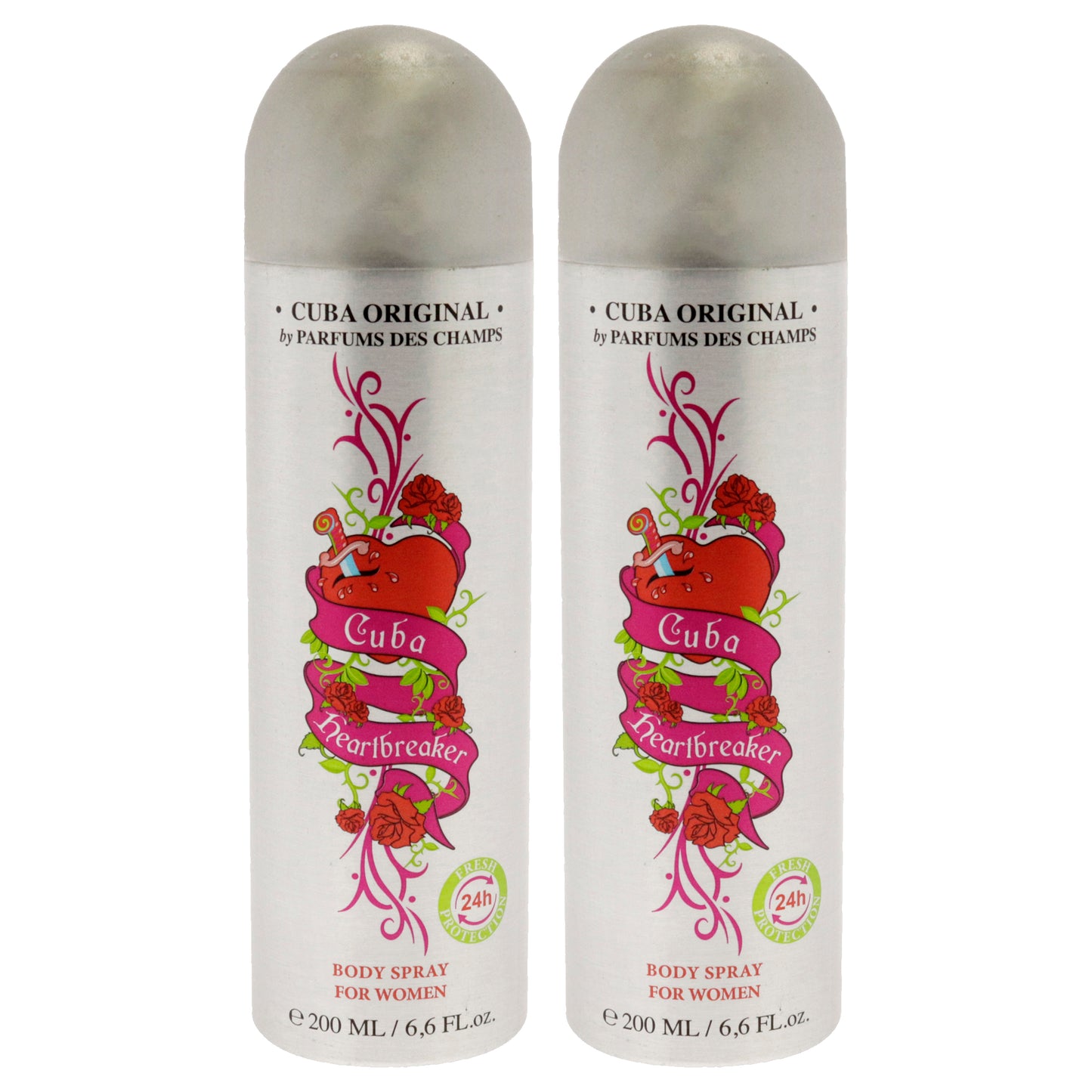 Cuba Heartbreaker - Pack of 2 6.6 oz Body Spray
