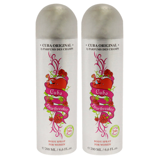 Cuba Heartbreaker - Pack of 2 6.6 oz Body Spray